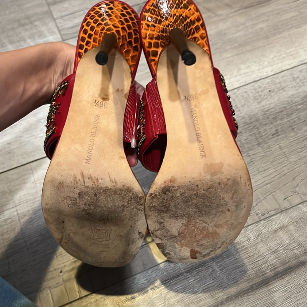 Vintage Beaded Manolo Blahnik Heel - Picture 7 of 9